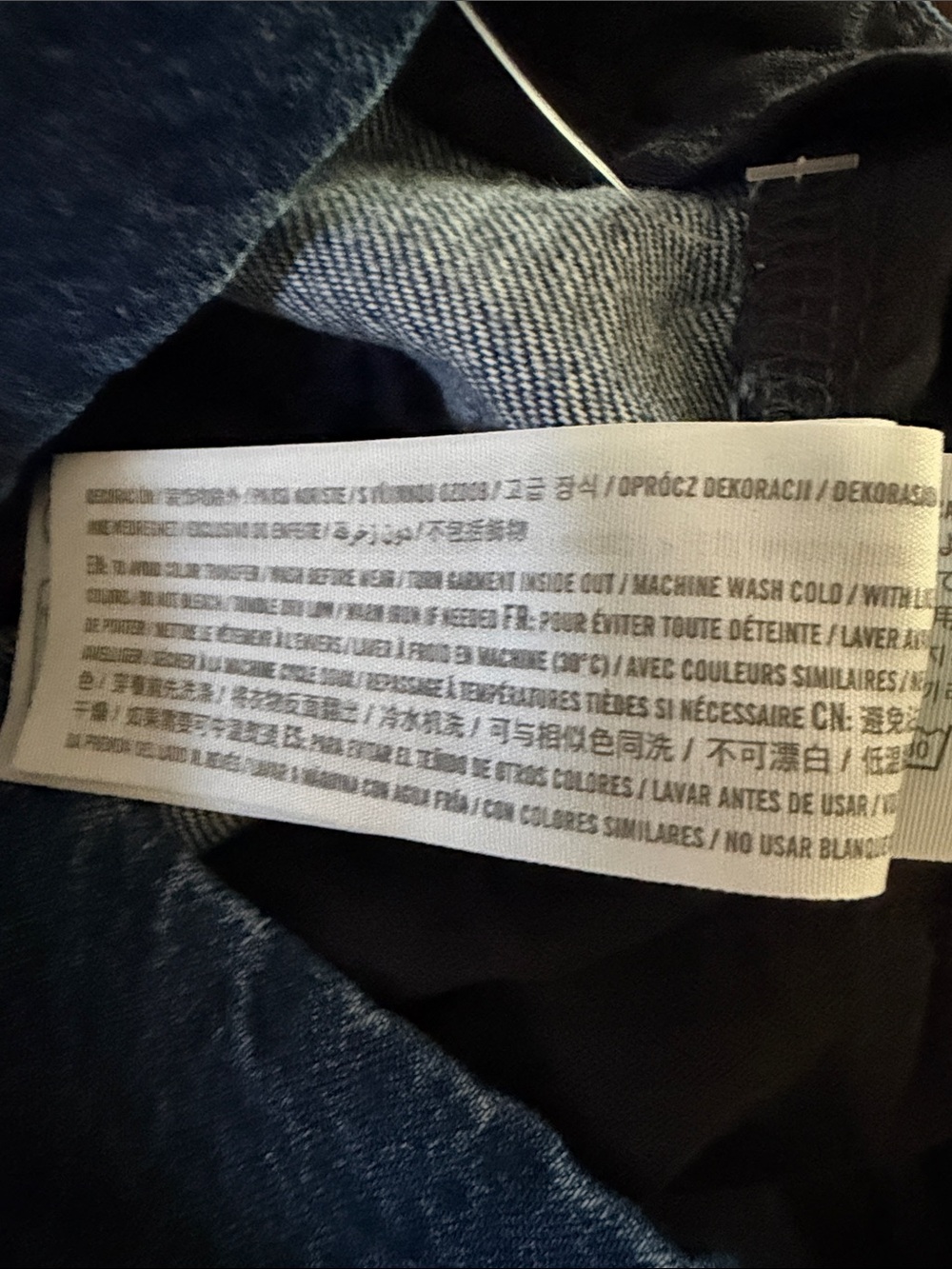Abercrombie & Fitch Wide-Leg High-Rise Trousers - Navy Blue - Picture 9 of 9